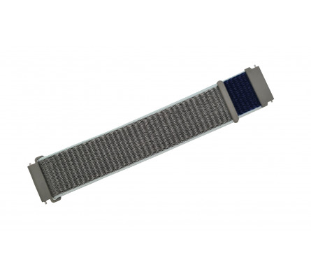 Nylonový řemínek šedo-modrý 22 mm