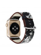 Kožený řemínek Elegance pro Apple Watch noční růže 42/44/45 mm