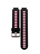 Silikonový řemínek Cross pro Garmin černo-růžový 22 mm