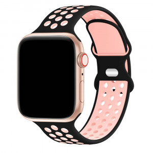 Silikonový řemínek pro Apple Watch černo-růžový 38/40 mm