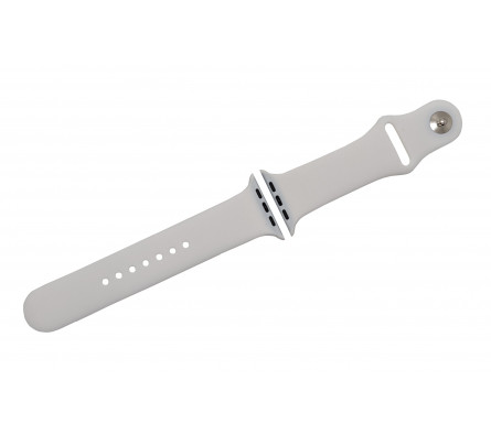 Silikonový řemínek pro Apple Watch bílý 42/44/45 mm, L