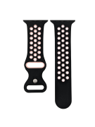 Silikonový řemínek pro Apple Watch černo-růžový S 42/44/45 mm