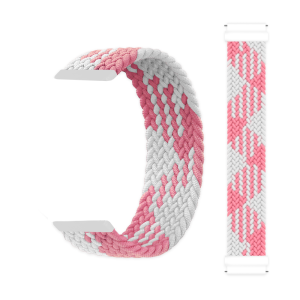 Tkaný řemínek Weave bílo-růžový 20 mm