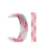 Tkaný řemínek Weave bílo-růžový 22 mm