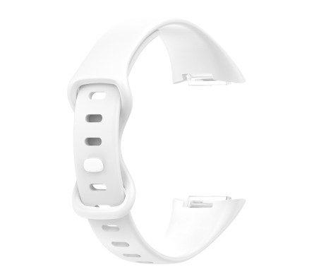 Silikonový pásek pro Fitbit Charge 5 bílý
