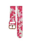 Silikonový řemínek army růžový 20 mm