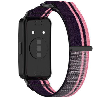 Nylonový řemínek černo-růžový pro Honor Band 8/9