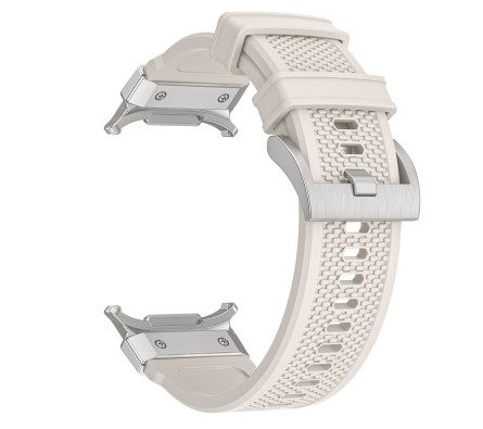 Silikonový řemínek RUGGED starlight stříbrný pro Samsung Galaxy Watch Ultra