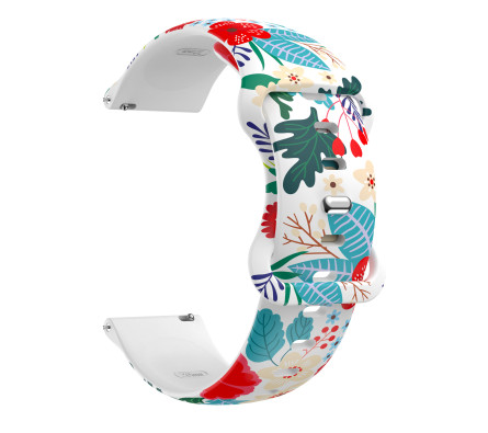 Silikonový řemínek floral 20 mm