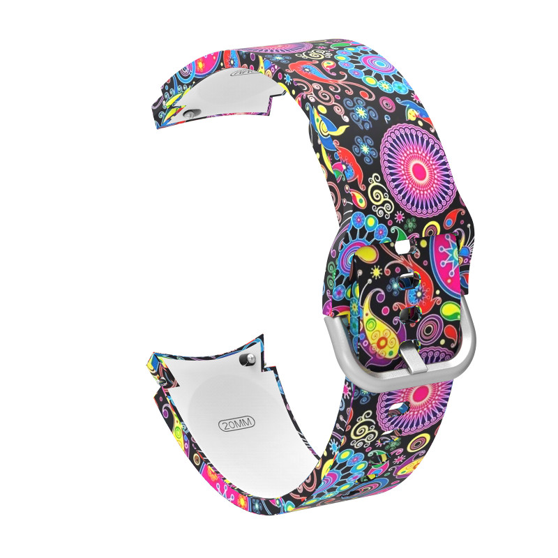 Silikonový řemínek páv pro Samsung Galaxy Watch 4, 5, 6, 7