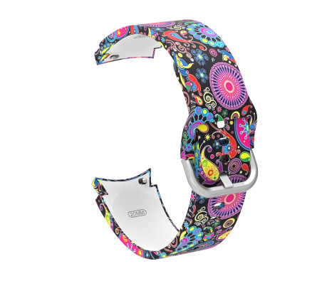 Silikonový řemínek páv pro Samsung Galaxy Watch 4, 5, 6, 7