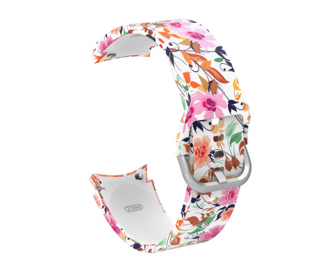 Silikonový řemínek květiny pro Samsung Galaxy Watch 4, 5, 6, 7