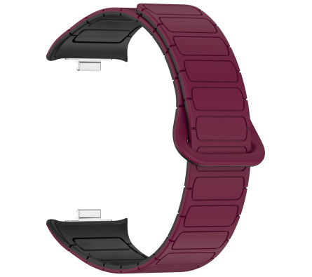 Silikonový řemínek Magnetica bordó pro Xiaomi Redmi 4, 5, 5eSIM, 6 a Xiaomi Smart Band 8,9 Pro