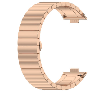 Kovový řemínek zlato-růžový pro Huawei Watch Fit 3, 4 a 4 Pro