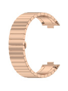 Kovový řemínek zlato-růžový pro Huawei Watch Fit 3, 4 a 4 Pro