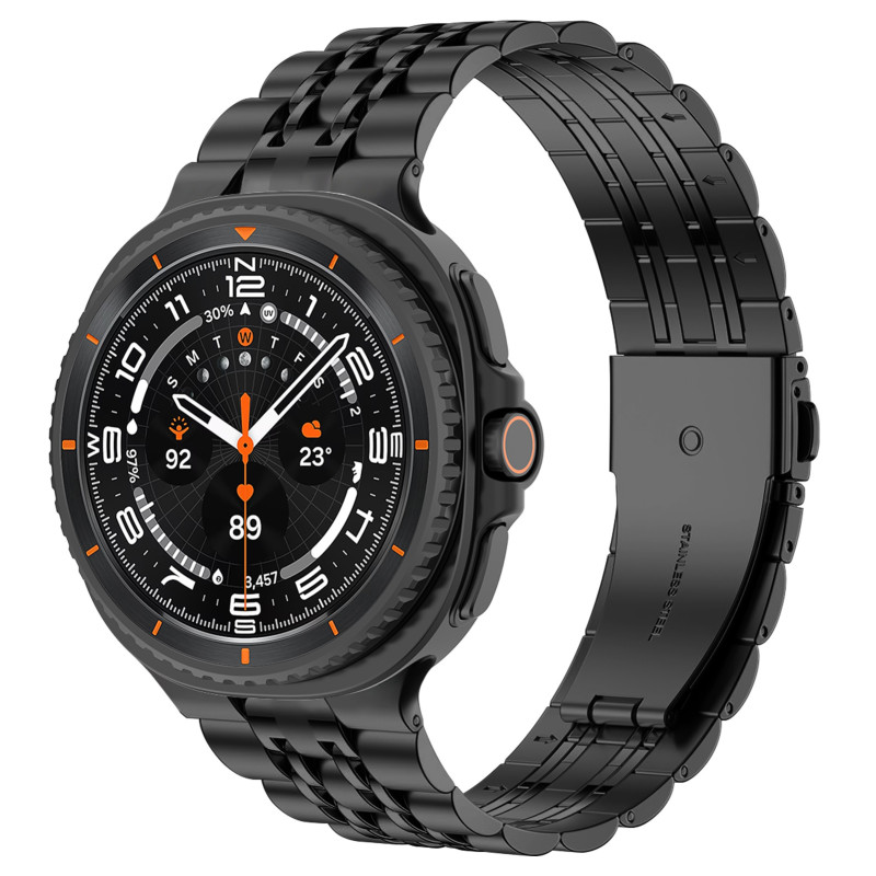 Kovový řemínek PERFECTION černý pro Samsung Galaxy Watch 8