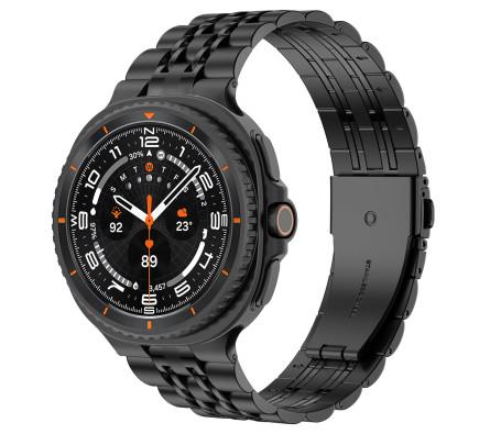 Kovový řemínek PERFECTION černý pro Samsung Galaxy Watch 8