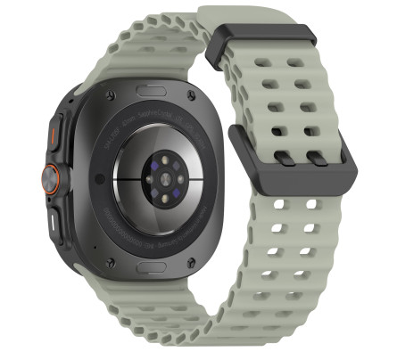 Silikonový řemínek performance šedo-zelený pro Samsung Galaxy Watch Ultra