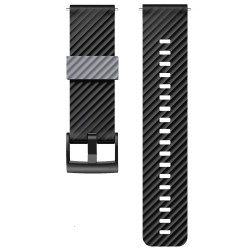 Silikonový řemínek černý/šedý 24 mm