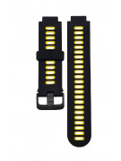 Silikonový řemínek Cross pro Garmin černo-žlutý 22 mm