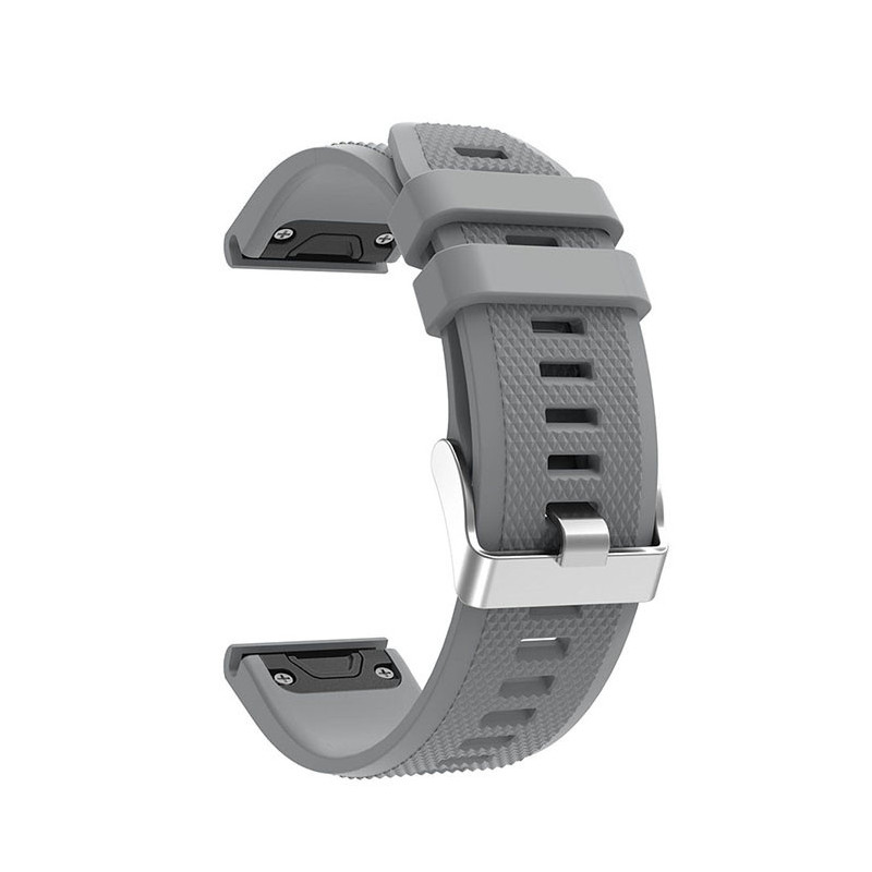 Silikonový řemínek FUN pro Garmin šedý 22 mm