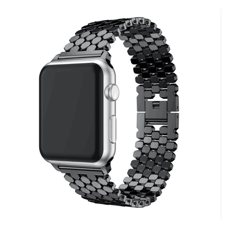 Kovový řemínek Luxary pro Apple Watch černý 38/40 mm