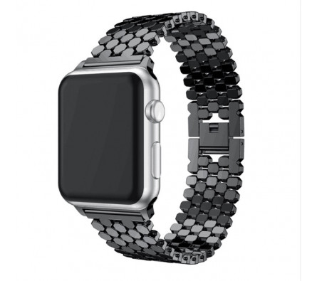 Kovový řemínek Luxary pro Apple Watch černý 38/40 mm