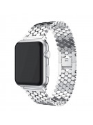Kovový řemínek Luxary pro Apple Watch stříbrný 42/44 mm