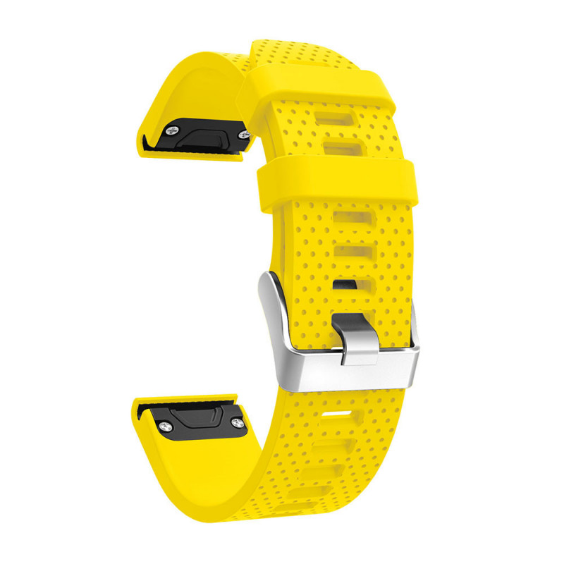 Silikonový řemínek FUN pro Garmin žlutý 20 mm