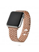 Kovový řemínek Luxary pro Apple Watch zlato-růžový 38/40 mm
