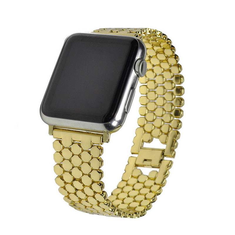 Kovový řemínek Luxary pro Apple Watch zlatý 38/40 mm
