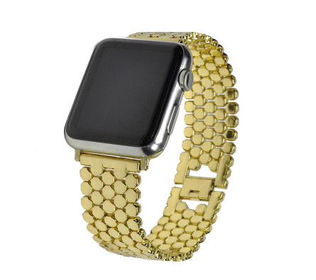 Kovový řemínek Luxary pro Apple Watch zlatý 38/40 mm